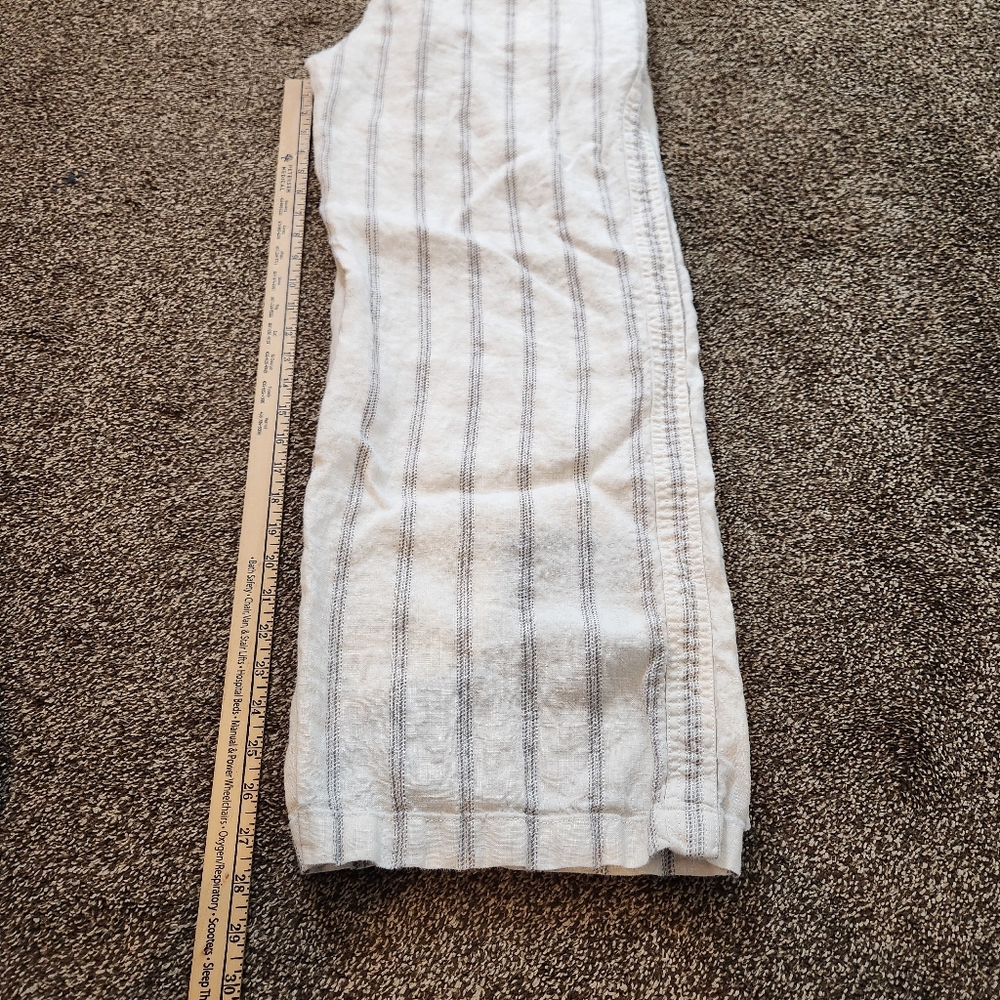 Athleta Cabo Tide Linen Wide Leg Pants Size 14 - Picture 8 of 8
